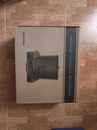 Reproductor Vinilo Trynnay Negro/Beige