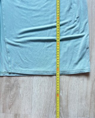 Vestido largo tubo fruncido teal