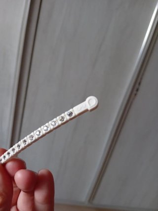 Bracciale Ops Objects bianco con strass