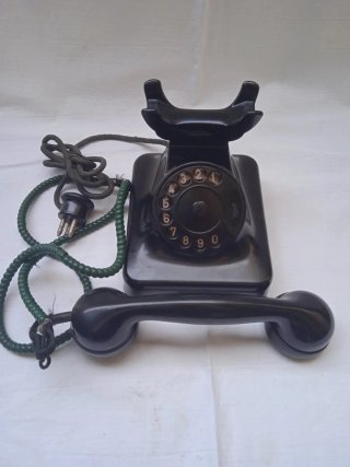 Telefono in bakelite nera anni 50 originale