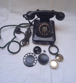 Telefono in bakelite nera anni 50 originale