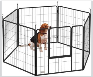Parque para perros metálico plegable