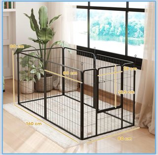 Parque para perros metálico plegable