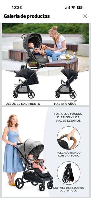 Silla de Paseo Kinderkraft GRANDE PLUS Negra