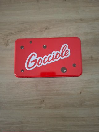 Scatola Latta Gocciole Rossa