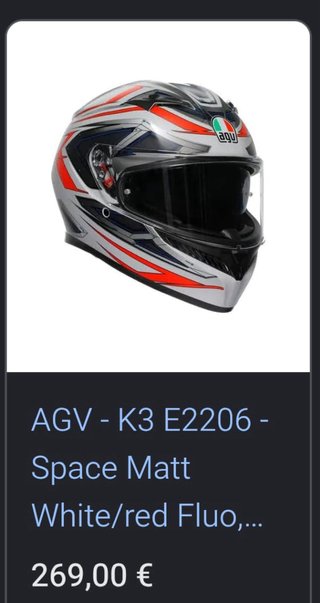 Casco integral AGV K3 mate Talla M