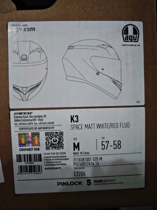 Casco integral AGV K3 mate Talla M