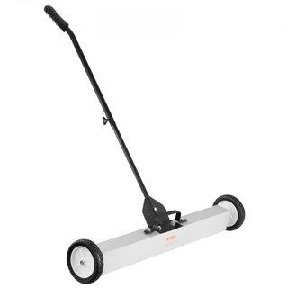 Barredora Magnética Rodante de 24.9 kg con Ruedas, Barredora Magnética de Tipo Empuje, Barredora de Césped con Imán Grande de 24 pulgadas y Mango Telescópico, Limpieza Fácil de Taller, Garaje y Jardín
