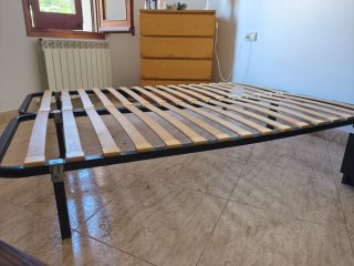 Somier de láminas metálico y madera