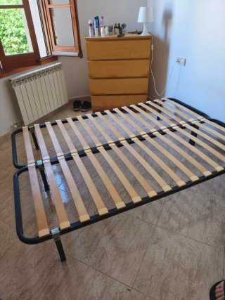 Somier de láminas metálico y madera