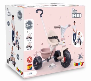 Triciclo infantil con barra de empuje