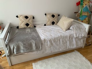 Cama nido Banak blanca con cajones