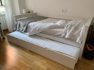 Cama nido Banak blanca con cajones