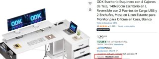 Escritorio esquinero blanco