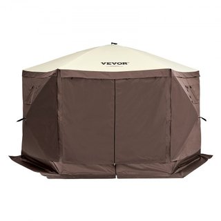 Tienda Gazebo Plegable, Tienda de Pantalla Plegable de 6 Lados, Refugio Solar con 6 Cortinas de Privacidad Removibles y Ventanas de Malla, Tienda de Pantalla de Configuración Rápida de 12.5x12.5FT...