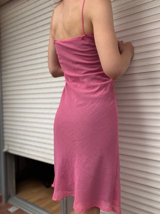 Vestido Midi Rosa Vintage Y2K 90s