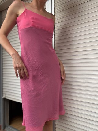 Vestido Midi Rosa Vintage Y2K 90s
