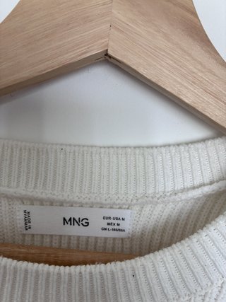 Jersey punto blanco cruzado
