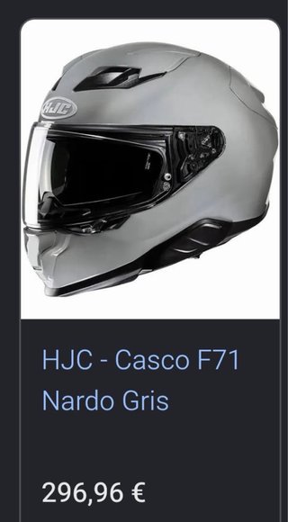 Casco HJC F71 Talla L Gris