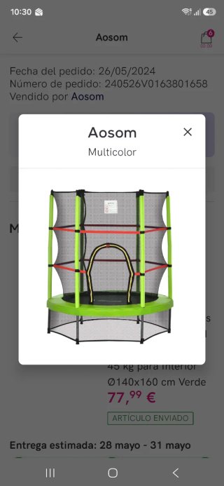 Cama elástica Homcom verde