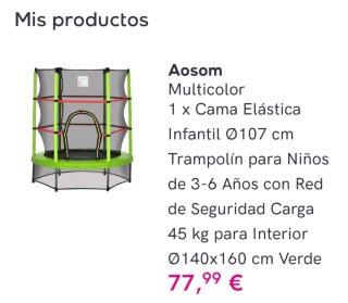 Cama elástica Homcom verde