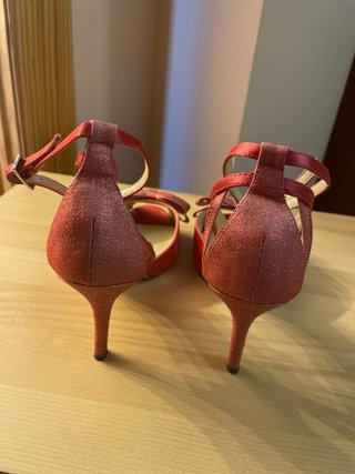 Zapatos Menbur fucsia lazo brillante