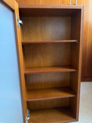 Armario Baño Madera y Cristal