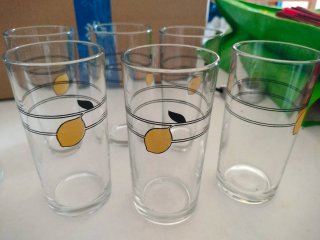 Brocca e 6 Bicchieri Limonata Vetro