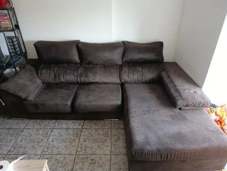 Sofá Chaiselongue Marrón de  2,65