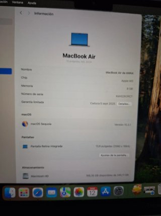 Macbook Air M3 256gb space gray