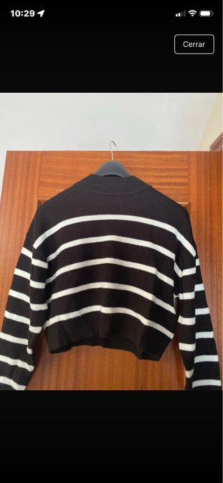 Jersey rayas mujer negro y blanco