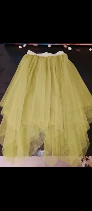 Falda tul verde talla única
