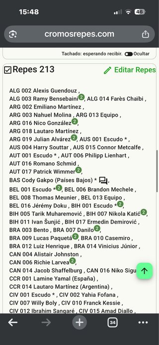 Cambio cromos mundial 2026