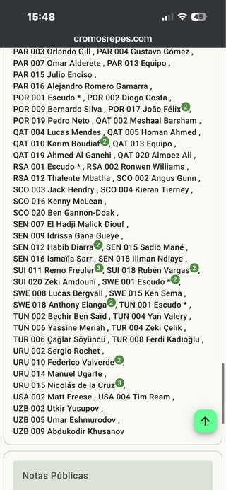 Cambio cromos mundial 2026