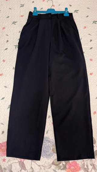 Pantalón ancho mujer negro