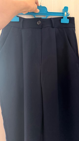 Pantalón ancho mujer negro