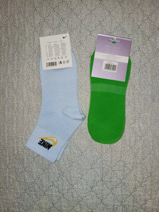 Set 2 calzini Nike donna cotone, nuovi, tg 35-41
