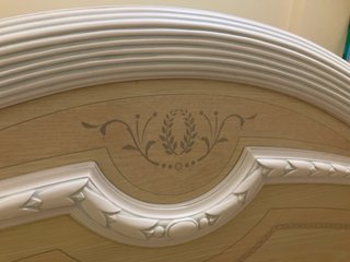 Cabecero de cama 150cm madera beige/blanco