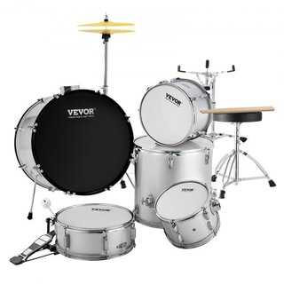 Juego de Batería para Adultos, 5 Piezas, Kit de Batería Completo de 22 Pulgadas con Bombo, Toms, Caja, Batería de Piso, Trono Ajustable, Soportes, Platillo, Pedal de Hi-Hat y Palillos, Kit de Bate...