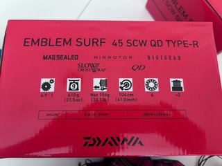 2 Mulinelli Daiwa Emblem Surf 45 SCW QD TYPE-R