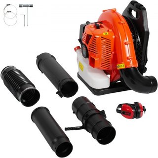 Soplador de Hojas de Mochila, Soplador de Hojas de Gas de 79CC 2 Tiempos con Tanque de Combustible de 3L, Volumen de Aire de 930CFM Velocidad de 184MPH, Ideal para Cuidado del Césped, Limpieza de ...