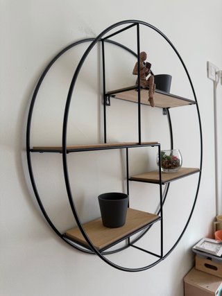 Estantería Decorativa Madera y Metal