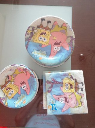Platos y servilletas Bob Esponja