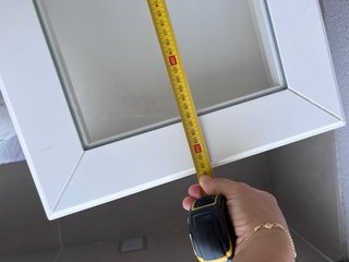 Mesa recibidor cristal y madera