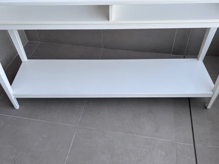 Mesa recibidor cristal y madera
