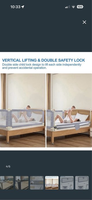 Barrera Cama Niños 3 Laterales 200cm