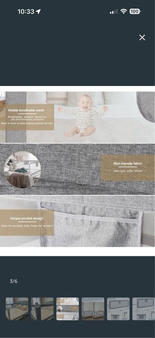 Barrera Cama Niños 3 Laterales 200cm