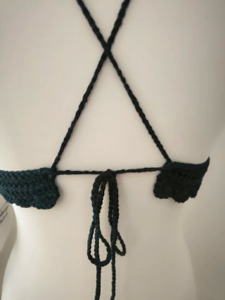 Top Ibiza Crochet Negro Talla Única