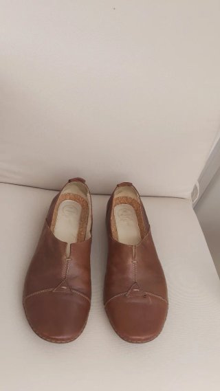 Zapatos eco-fit de cuero marrón