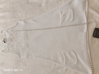 Vestido Mango Crochet Blanco